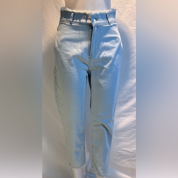 High Rise Light Blue Women's Jeans - Picture 1 of 8